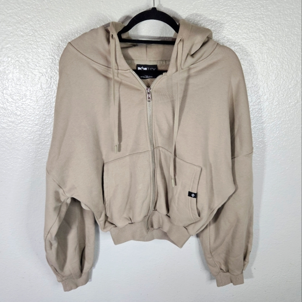 POPFLEX Taupe Zip-Up Hoodie
